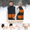 Homme et femme portant un gilet chauffant léger